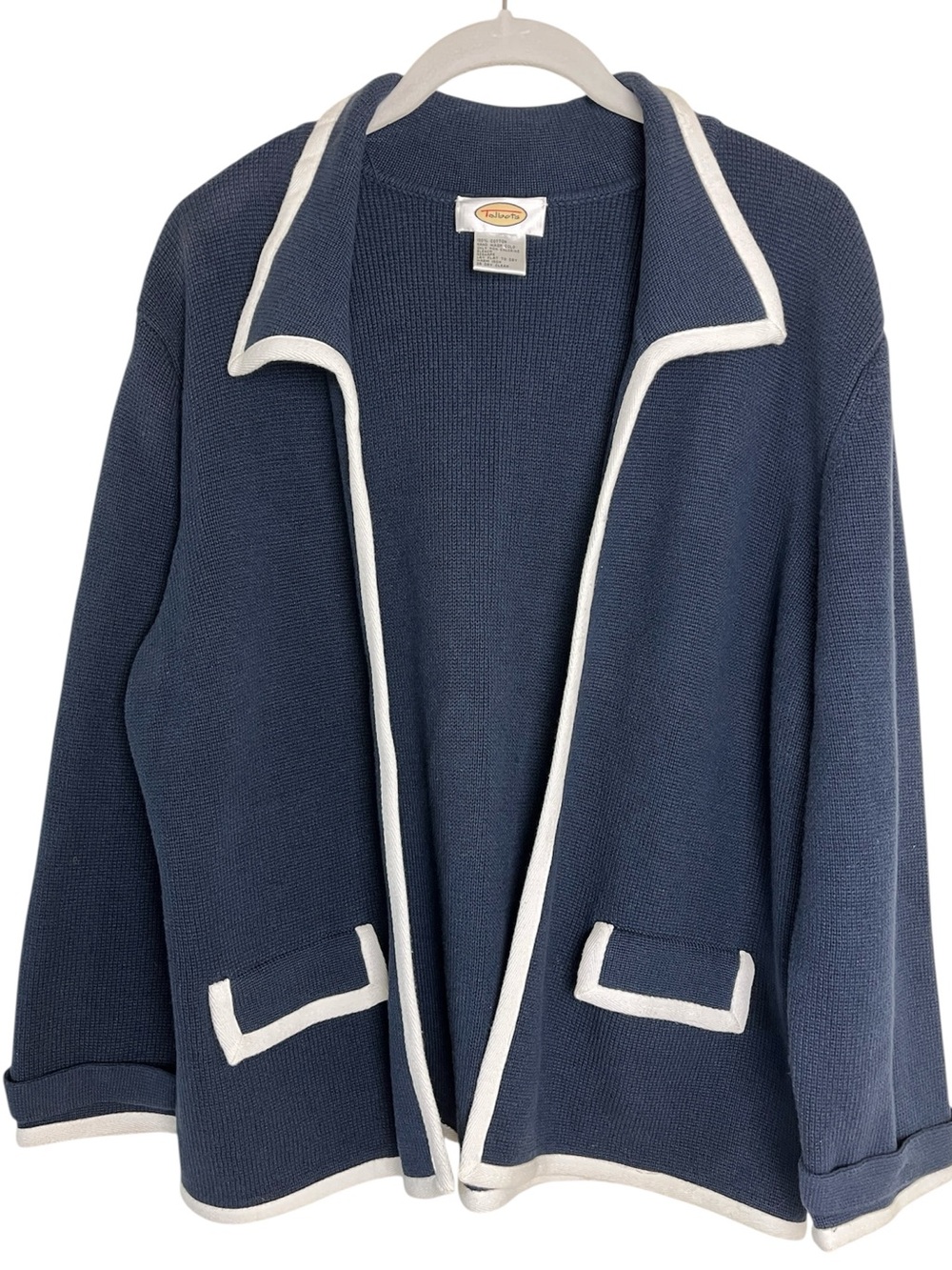 Talbots Cotton Knit Cardigan Sweater Blazer
